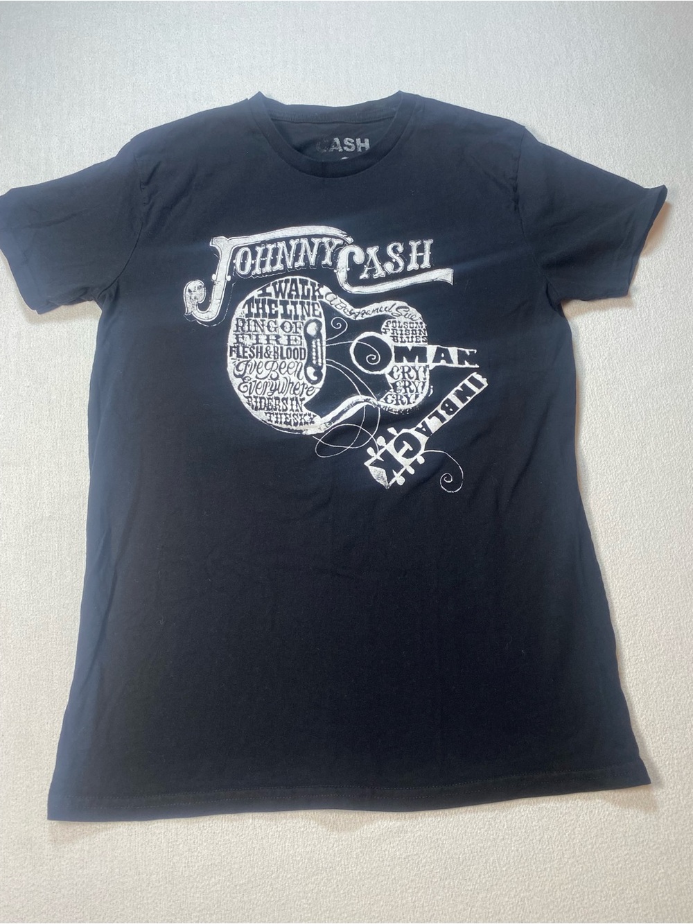 Johnny Cash Black Graphic T-Shirt